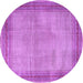 Round Persian Purple Traditional Rug, tr4194pur