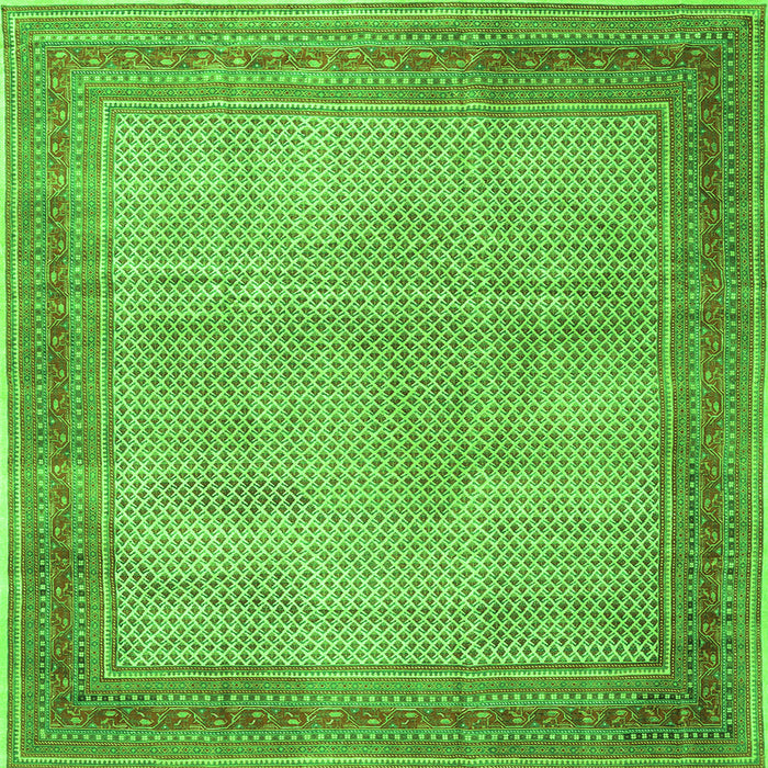 Serging Thickness of Persian Green Traditional Rug, tr4194grn