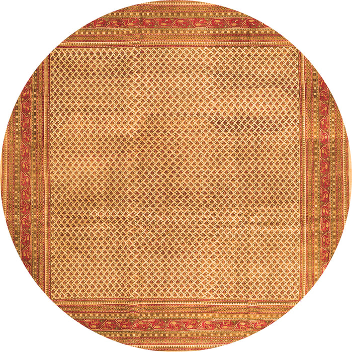 Square Persian Orange Traditional Rug, tr4194org