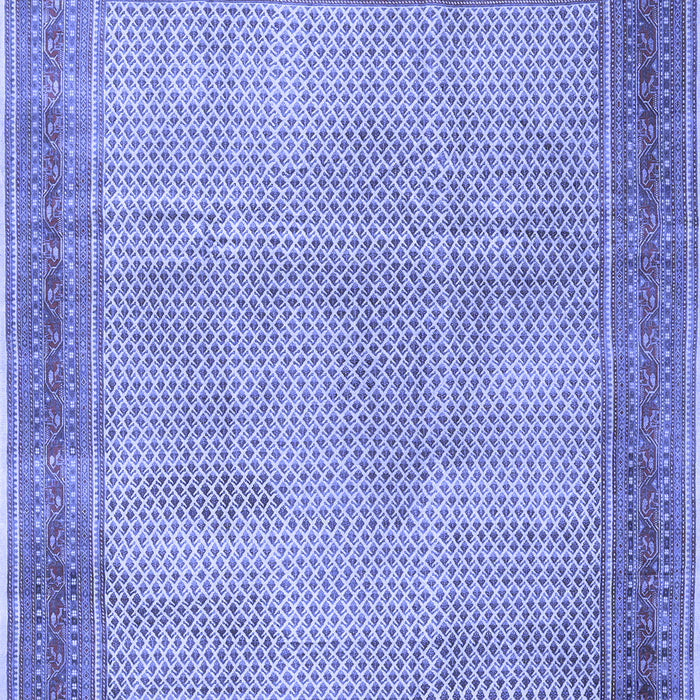Machine Washable Persian Blue Traditional Rug, wshtr4194blu