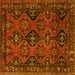 Square Persian Yellow Traditional Rug, tr4195yw