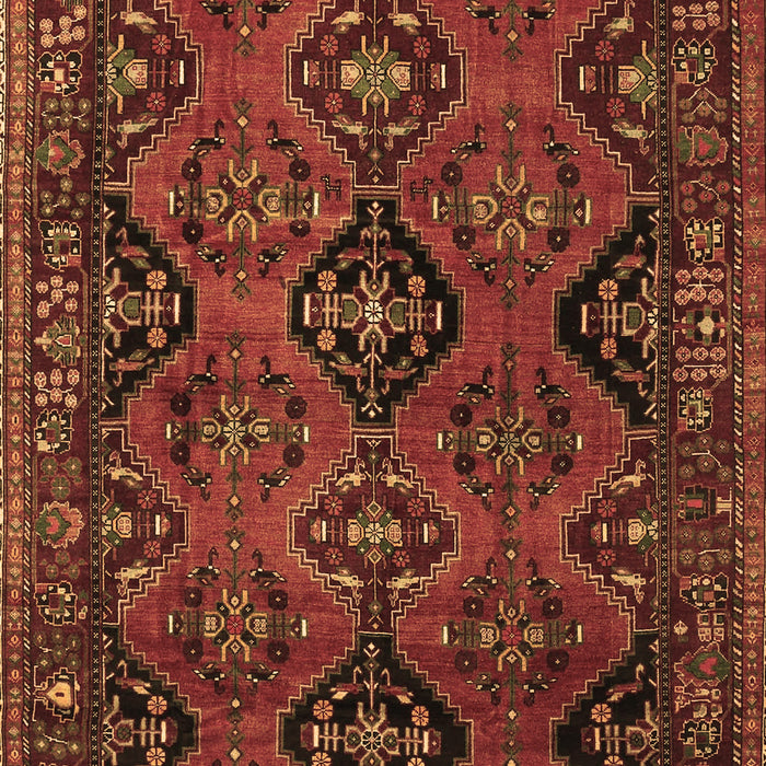 Machine Washable Persian Brown Traditional Rug, wshtr4195brn