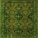 Serging Thickness of Persian Green Traditional Rug, tr4195grn
