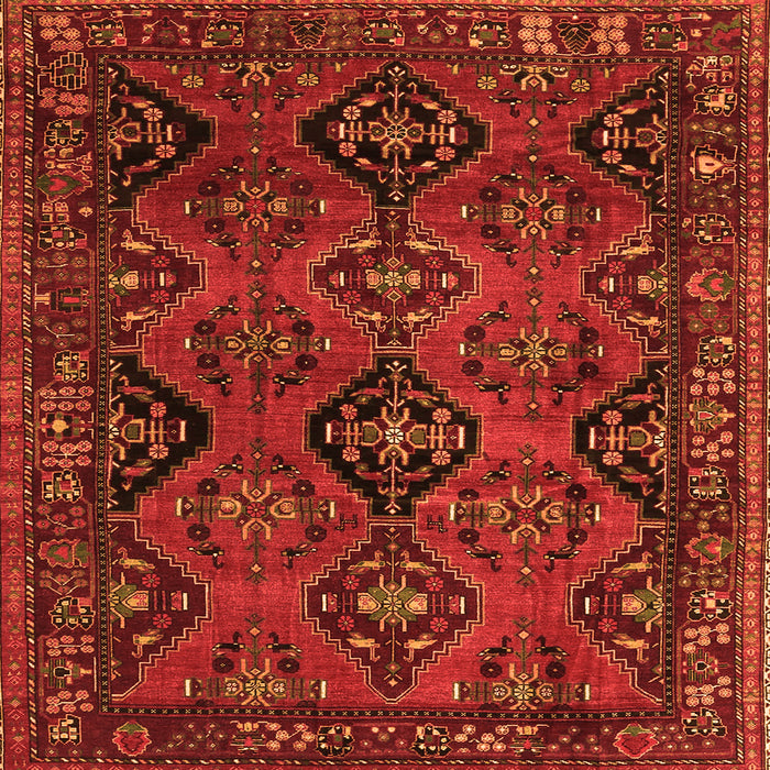Serging Thickness of Persian Orange Traditional Rug, tr4195org