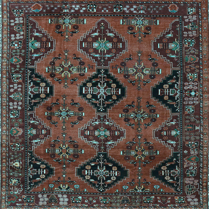 Square Persian Light Blue Traditional Rug, tr4195lblu