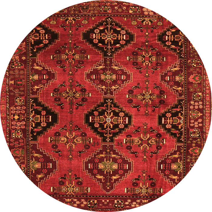 Machine Washable Persian Orange Traditional Area Rugs, wshtr4195org