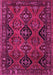 Machine Washable Persian Pink Traditional Rug, wshtr4195pnk