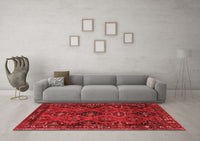 Machine Washable Persian Red Traditional Rug, wshtr4195red