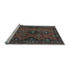 Sideview of Machine Washable Persian Light Blue Traditional Rug, wshtr4195lblu