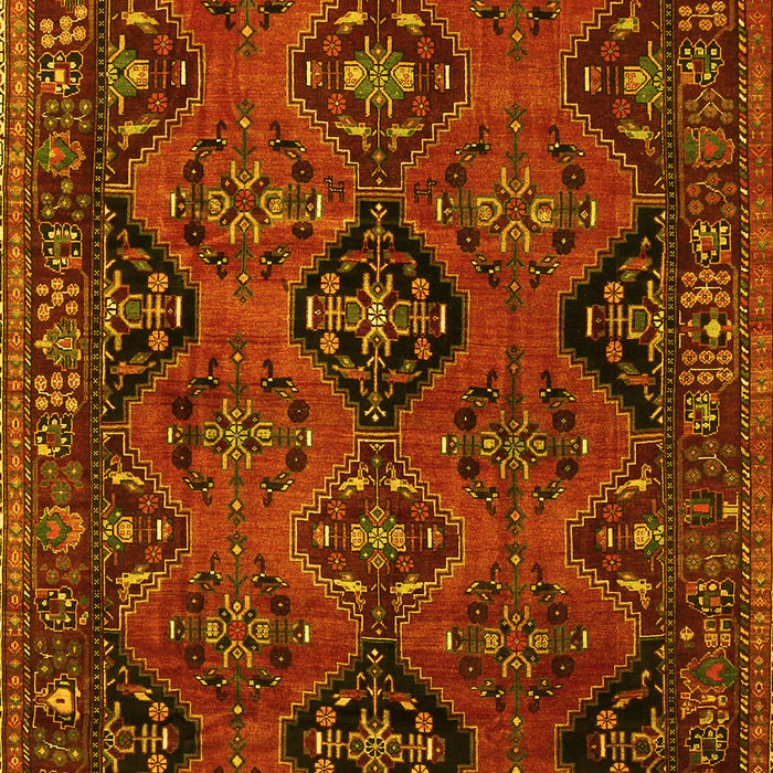 Machine Washable Persian Yellow Traditional Rug, wshtr4195yw