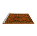 Sideview of Machine Washable Persian Yellow Traditional Rug, wshtr4195yw