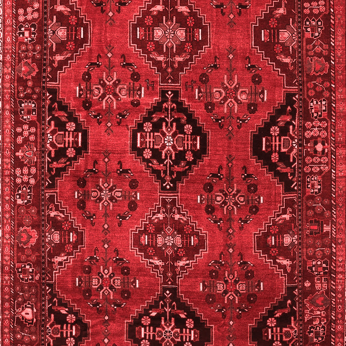 Machine Washable Persian Red Traditional Rug, wshtr4195red
