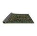 Sideview of Persian Turquoise Traditional Rug, tr4195turq