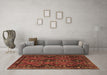 Machine Washable Persian Brown Traditional Rug in a Living Room,, wshtr4195brn