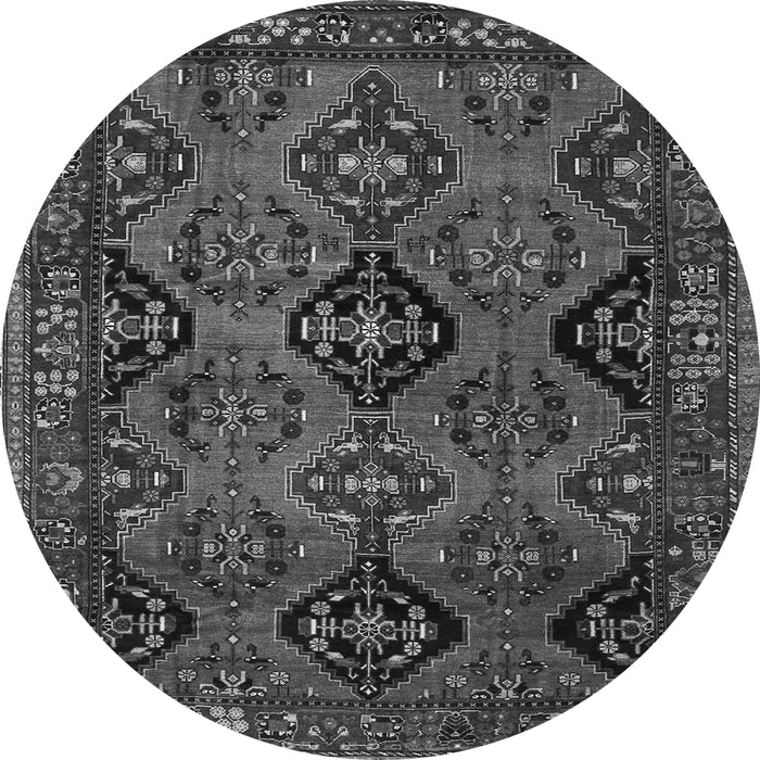 Machine Washable Persian Gray Traditional Rug, wshtr4195gry