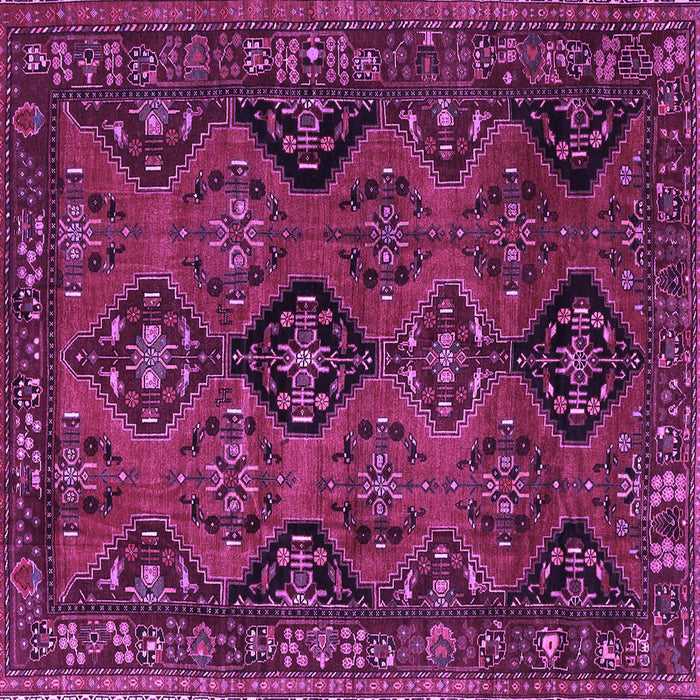 Square Persian Purple Traditional Rug, tr4195pur