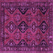 Square Persian Purple Traditional Rug, tr4195pur