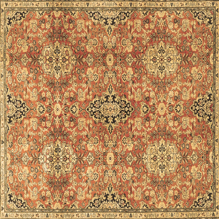 Square Machine Washable Persian Brown Traditional Rug, wshtr4196brn