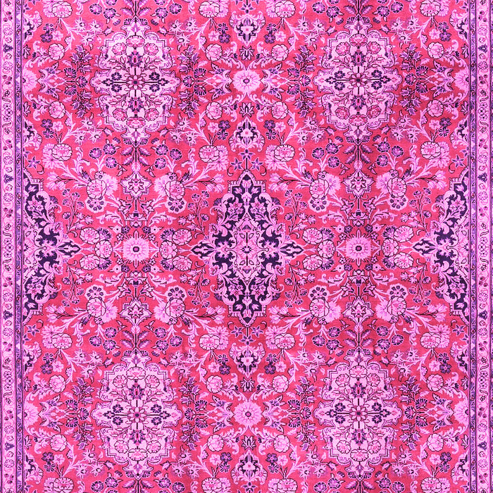 Machine Washable Persian Pink Traditional Rug, wshtr4196pnk