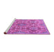 Sideview of Machine Washable Persian Purple Traditional Area Rugs, wshtr4196pur