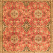 Serging Thickness of Persian Orange Traditional Rug, tr4196org