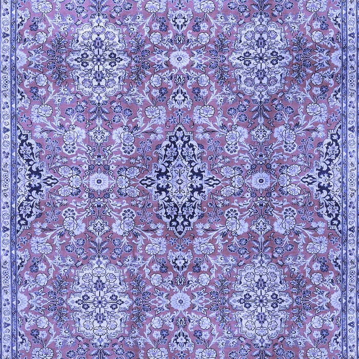 Machine Washable Persian Blue Traditional Rug, wshtr4196blu