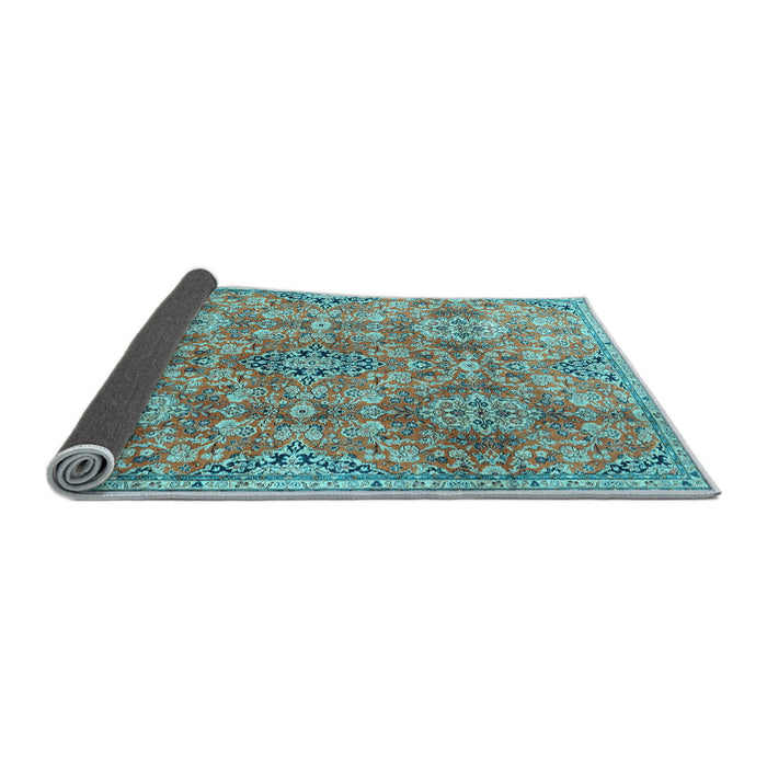 Sideview of Persian Light Blue Traditional Rug, tr4196lblu