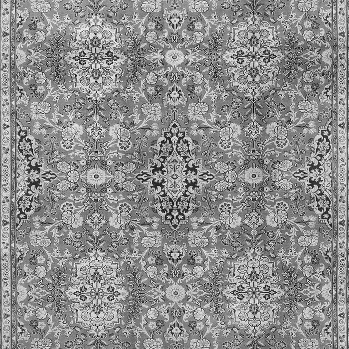 Serging Thickness of Machine Washable Persian Gray Traditional Rug, wshtr4196gry