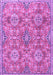 Machine Washable Persian Purple Traditional Area Rugs, wshtr4196pur