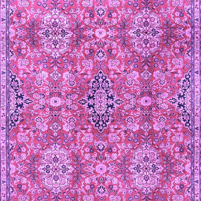 Machine Washable Persian Purple Traditional Area Rugs, wshtr4196pur