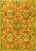 Machine Washable Persian Yellow Traditional Rug, wshtr4196yw