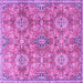 Square Persian Purple Traditional Rug, tr4196pur