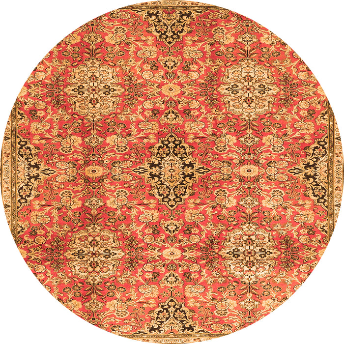 Square Persian Orange Traditional Rug, tr4196org