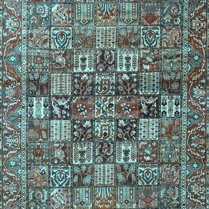 Machine Washable Persian Light Blue Traditional Rug, wshtr4197lblu