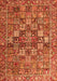 Serging Thickness of Machine Washable Persian Orange Traditional Area Rugs, wshtr4197org