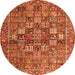 Machine Washable Persian Orange Traditional Area Rugs, wshtr4197org