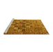 Sideview of Machine Washable Persian Yellow Traditional Rug, wshtr4197yw