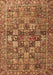 Machine Washable Persian Brown Traditional Rug, wshtr4197brn