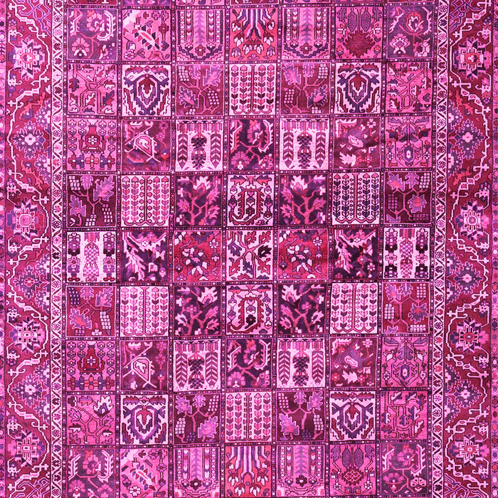 Machine Washable Persian Pink Traditional Rug, wshtr4197pnk