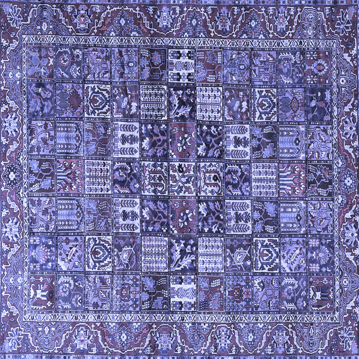 Square Persian Blue Traditional Rug, tr4197blu