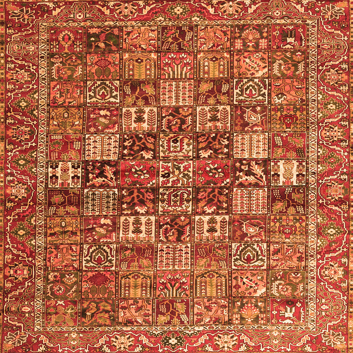 Serging Thickness of Persian Orange Traditional Rug, tr4197org