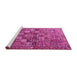 Sideview of Machine Washable Persian Pink Traditional Rug, wshtr4197pnk