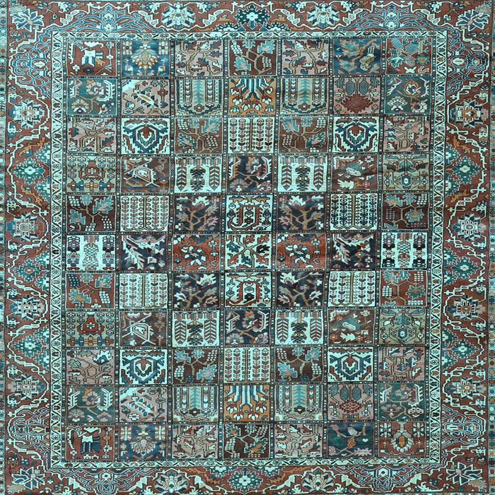 Square Persian Light Blue Traditional Rug, tr4197lblu