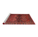 Sideview of Machine Washable Traditional Red Rug, wshtr4198