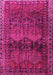 Machine Washable Persian Pink Traditional Rug, wshtr4198pnk