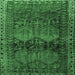 Square Persian Emerald Green Traditional Rug, tr4198emgrn
