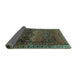 Sideview of Persian Turquoise Traditional Rug, tr4198turq