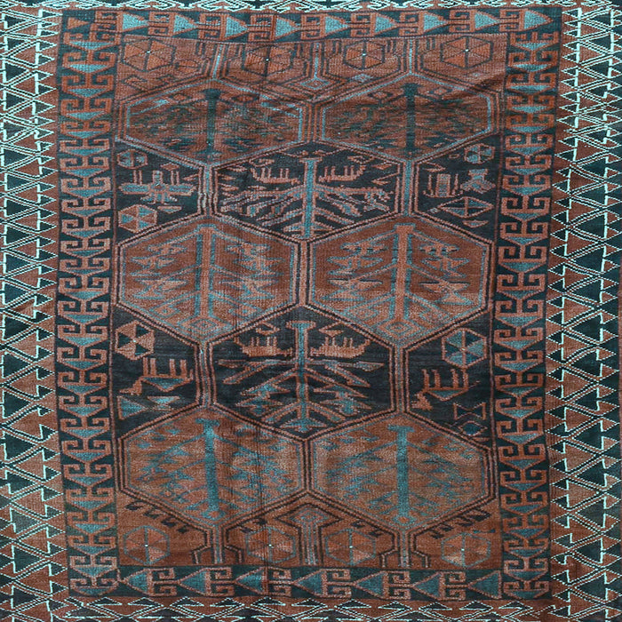 Square Persian Light Blue Traditional Rug, tr4198lblu