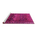 Sideview of Machine Washable Persian Pink Traditional Rug, wshtr4198pnk