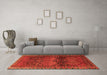 Machine Washable Persian Orange Traditional Area Rugs in a Living Room, wshtr4198org